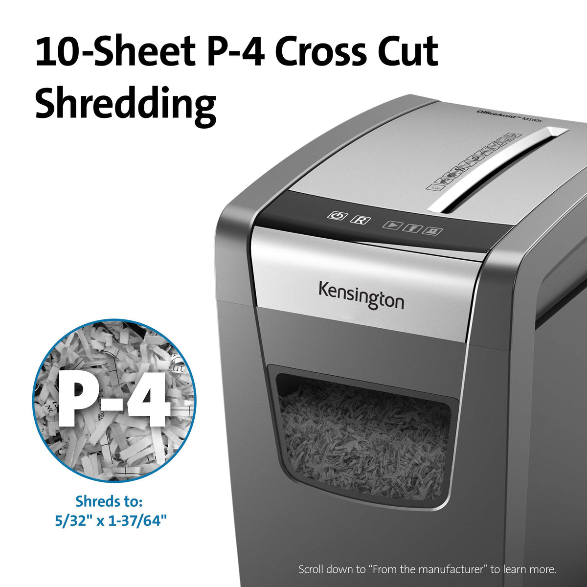 Kensington Shredder - M100S Crosscut Shredder (K52076AM)