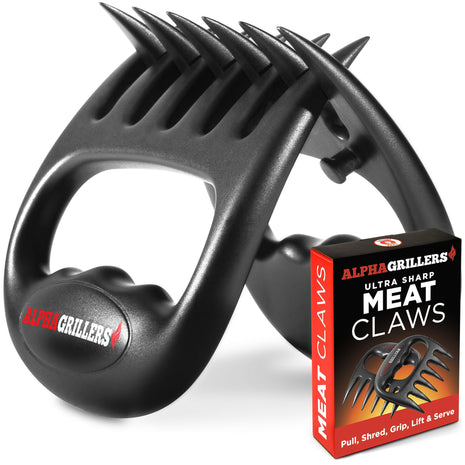 Alpha Grillers Meat Shredder Claws BBQ Pulled Pork Bear Claws for Shredding | Smoker & Grilling Accessories, Chicken Shredder Tool, Pork Pulling Gift for Men