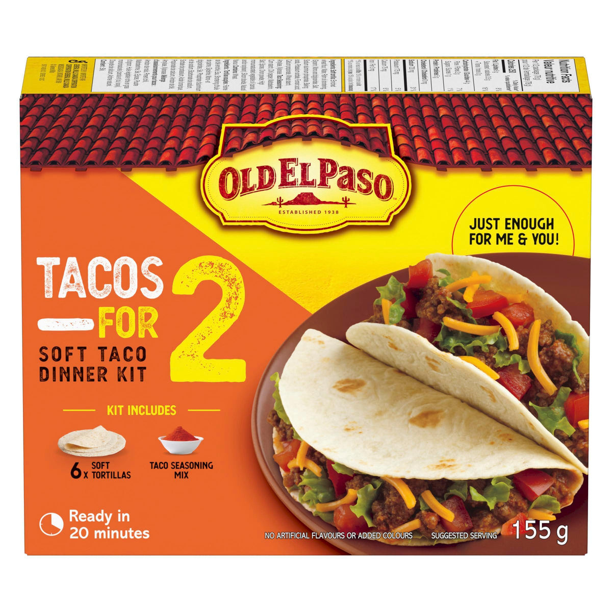 Old El Paso Tacos For Two Hard Taco Dinner Kit, 155g/5.5 oz., {Imported from Canada}