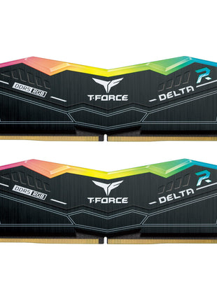 TEAMGROUP T-FORCE DELTA RGB DDR5 Ram 32GB (2x16GB) 6000MHz PC5-48000 CL30 Intel XMP 3.0 AMD Expo Compatible Desktop Memory Black FF3D532G6000HC30DC01