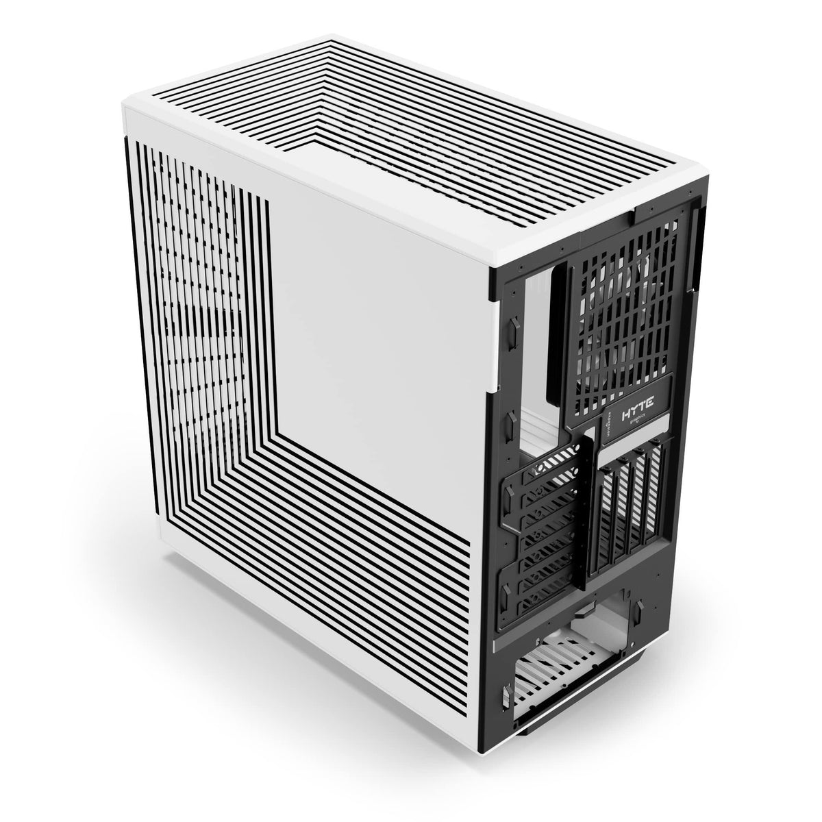HYTE Y40 Modern Aesthetic Panoramic Tempered Glass Mid-Tower ATX Computer Gaming Case with PCIE 4.0 Riser Cable Included, White (CS-HYTE-Y40-BW)