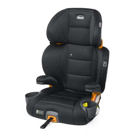 Chicco KidFit ClearTex Plus 2-in-1 Belt-Positioning Booster Car Seat | Obsidian, belt-positioning booster seat, ages 4+, 40-100 lbs, DuoGuard protection, ErgoBoost foam, flame retardant-free