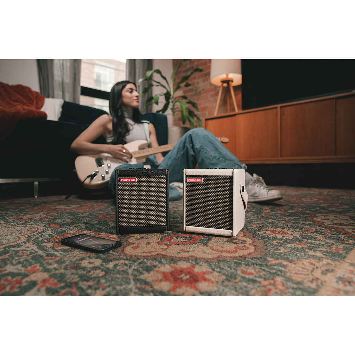 Positive Grid Spark MINI 10W Small Smart Guitar Amp & Bluetooth Speaker | Portable Sound for Guitar Playing at Home or On The Go | Black
