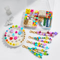 MINIMISSMIANYC 421PCS Beaded Keychain Making Kit for Women,Acrylic Heart Star Flower Letter Alphabet Bag Beads DIY Key Chain Charm Supplies Crafts Accessoriess Jewerly Making Kit