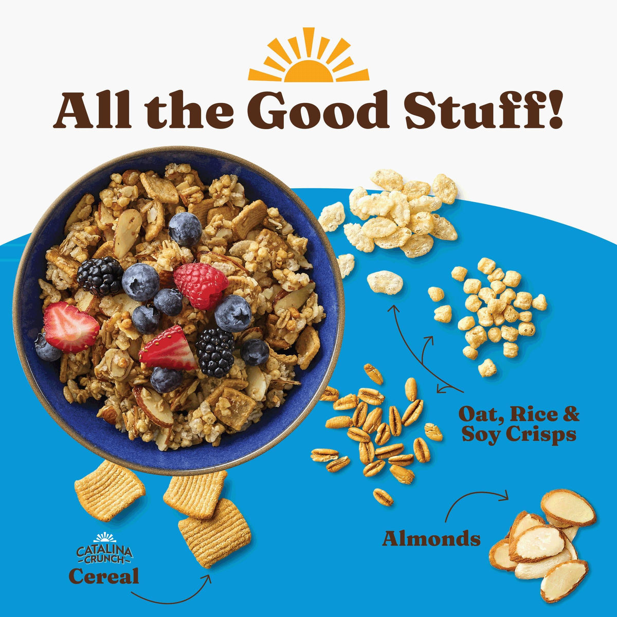 Catalina Crunch Protein Granola - Low Sugar Breakfast Cereal with 13g of Protein - Gluten Free, Keto Friendly - Vanilla Almond - 8 oz. Bag (Pack of 1)