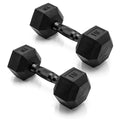 CAP Barbell 15 LB Coated Hex Dumbbell Weight Pair with Black Handle