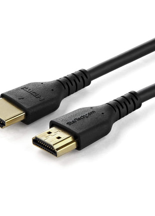 StarTech.com 5ft (1.5m) Slim HDMI Cable, Flexible Premium HDMI 2.0 Cord with Ethernet, UHD 4K 60Hz HDR10, Durable Aramid Fiber Design with TPE Jacket