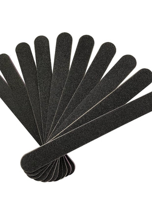 HeeYaa Nail File 10 PCS Professional Double Sided 100/180 Grit Nail Files Emery Board Black Manicure Pedicure Tool and Nail Buffering Files