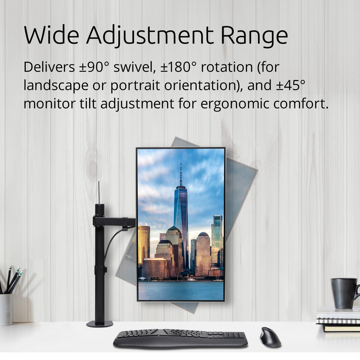 Kensington SmartFit® Ergo Single Extended Monitor Arm (K55408WW)