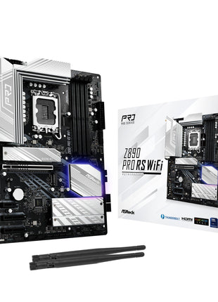 ASRock Z890 Pro RS WiFi 6E Intel Core Ultra LGA1851 RL-ILM ATX Motherboard DDR5 8666 MHz 256 GB Thunderbolt M.2
