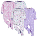 Onesies Brand Baby Girls 4-pack 'N Play Footies Multi And Toddler Sleepers, Rainbows, 0-3 Months US