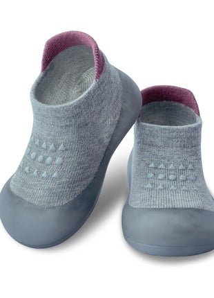 Dookeh Baby Sock Shoes Boys Girls First Walking Shoes Non-Slip Slippers Soft Sole Sneakers Toddler Infant Babygirl (A3-Gray, us_Footwear_Size_System, Toddler, Age_Range, Medium, 12_Months, 18_Months)