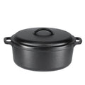 Amazon Basics Round Pre-Seasoned Cast Iron Dutch Oven Pot with Lid and Dual Handles, Heavy-Duty & Large, 7-Quart, Black