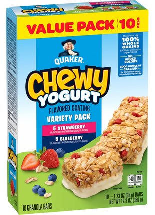 Quaker Chewy Yogurt Bars   Variety Pack 10ct