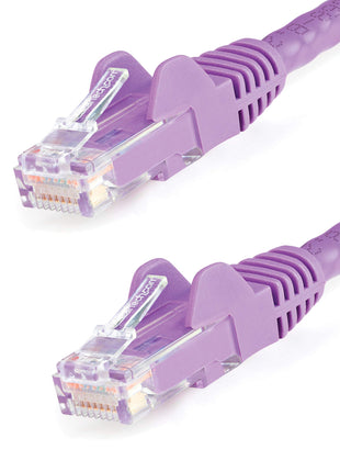 StarTech 6in CAT6 Ethernet Cable - Purple CAT 6 Gigabit Ethernet Wire -250Mhz 100W PoE RJ45 UTP Network Patch Cord Snagless with Strain Relief (N6PATCH6INPL)