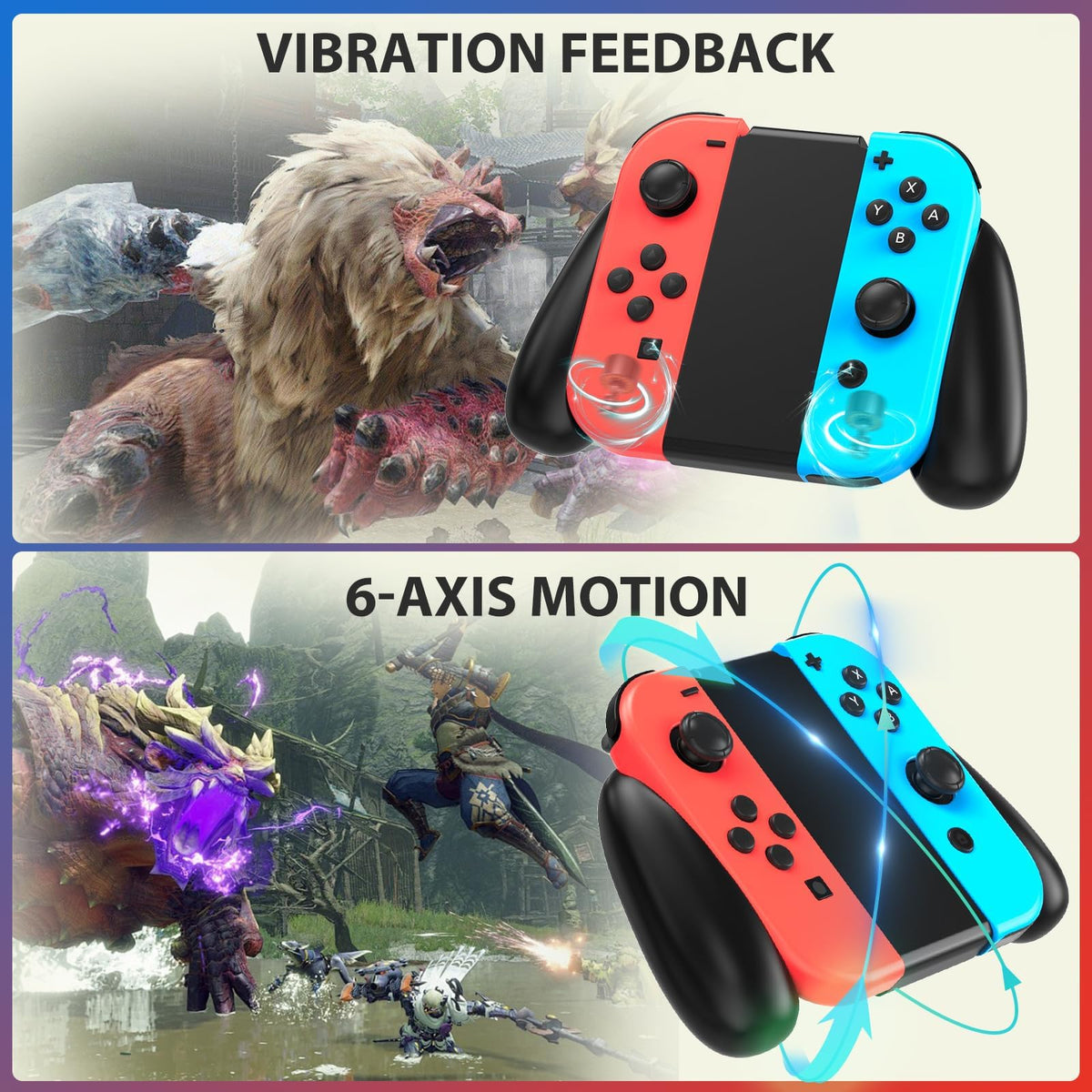 CIMENNTU Controller for Nintendo Switch Controller, Switch Controller Replacement Accessories with Double Vibration/Wake-Up/Motion Control/Screenshot