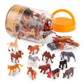 Terra by Battat – 60 Pieces Wild Creatures Tube – Realistic Mini Animal Figurines – Lion, Hippo, Tiger, Bear & More Safari Animals – Educational Toys for Kids & Toddlers 3+ Years
