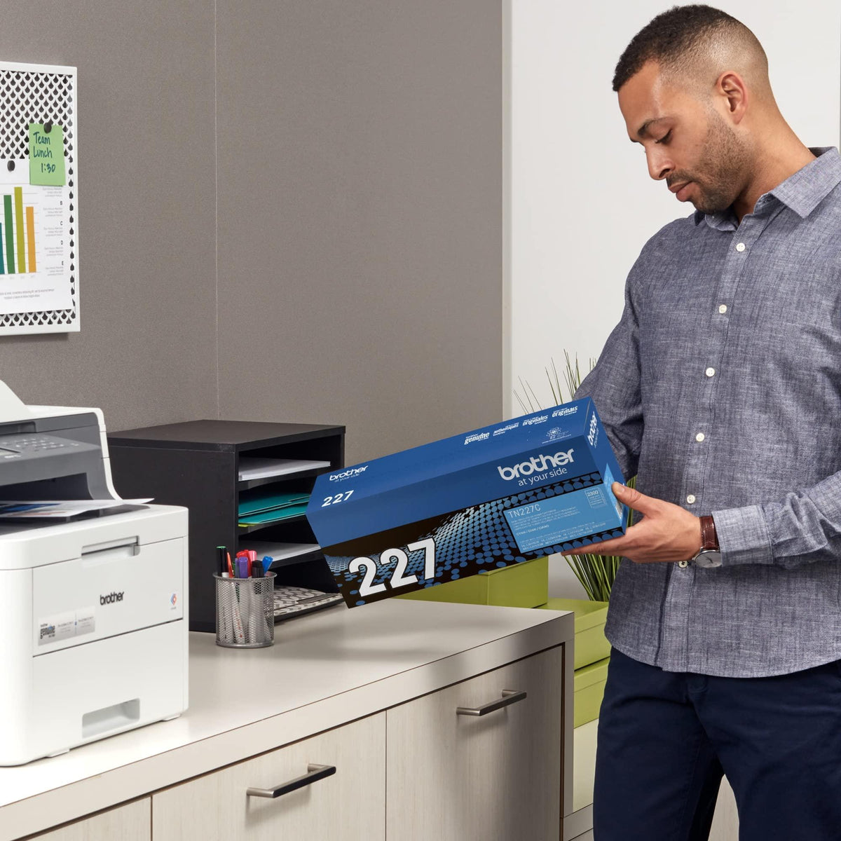 Brother Genuine TN227C, High Yield Toner Cartridge, Replacement Cyan Toner, Page Yield Up to 2,300 Pages, TN227, Amazon Dash Replenishment Cartridge 15.3 x 4.1 x 6.1 inches