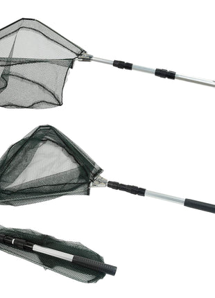 Fishing Landing Net with Telescoping Pole Fishing Net Freshwater Fishing Net for Pond, Handle Full Extended to 50 Inches