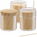 GUSTO [1500 Count] Bamboo Wooden Toothpicks Wood Round Single-Point - (Formerly Comfy Package)