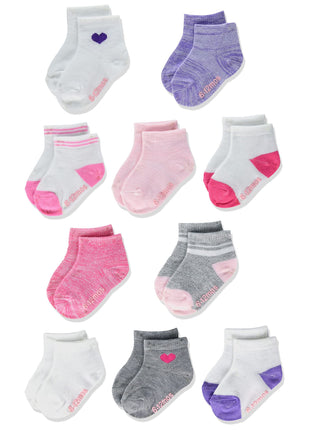 Hanes Baby And Toddler Socks, Non-slip Grip Ankle Socks, Boys' and Girls', Multipacks