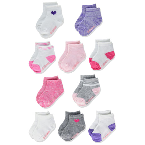 Hanes Baby And Toddler Socks, Non-slip Grip Ankle Socks, Boys' and Girls', Multipacks