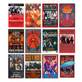 Woonkit Vintage Rock Band Posters for Room Aesthetic, 70s 80s 90s Retro Music Room Wall Bedroom Decor Art, Vintage Rock Concert Poster Wall Collage, Old Music Album Cover Prints (12 SET B, 7.8X11.8 INCH)