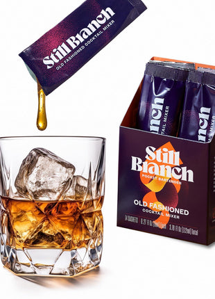Single-Serve Old Fashioned Mix Cocktail Syrup ??Handcrafted Cocktail Mixer with Real Bitters, Italian Cherry, Sorghum, Maple and Dark Brown Sugars ??No Refrigeration Needed ??14 Sachets