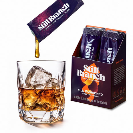 Old Fashioned Mixer Syrup, 14 Single-Serve Packets, No Fridge | Small Batch Cocktail Mixer Syrup with Two Real Bitters, Italian Cherry, and Sorghum – No Refrigeration Needed - 14 Packets