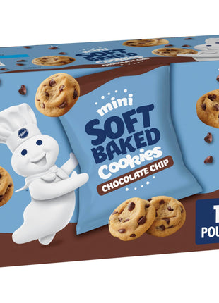Pillsbury Mini Soft Baked Cookies, Chocolate Chip, Snack Bags, 10 Ct, 10 oz