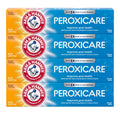 ARM & HAMMER Peroxicare Toothpaste for Gum Health, Baking Soda Toothpaste for Adults, Fluoride, Clean Mint, 6.0 oz (Pack of 4)