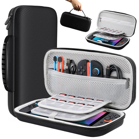 Lmcpa Carrying Case for Nintendo Switch 2 (2025) 7.9 Inch, Protective Hard Shell Portable Switch Travel Case, Lightweight and Large Capacity, Accessories for Switch 2, Black