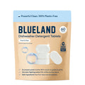 BLUELAND 100% Plastic-Free Dishwasher Detergent Tablets, 60 Count, Free & Clear, Eco-Friendly Dishwashing Pods, Natural, USDA Certified biobased