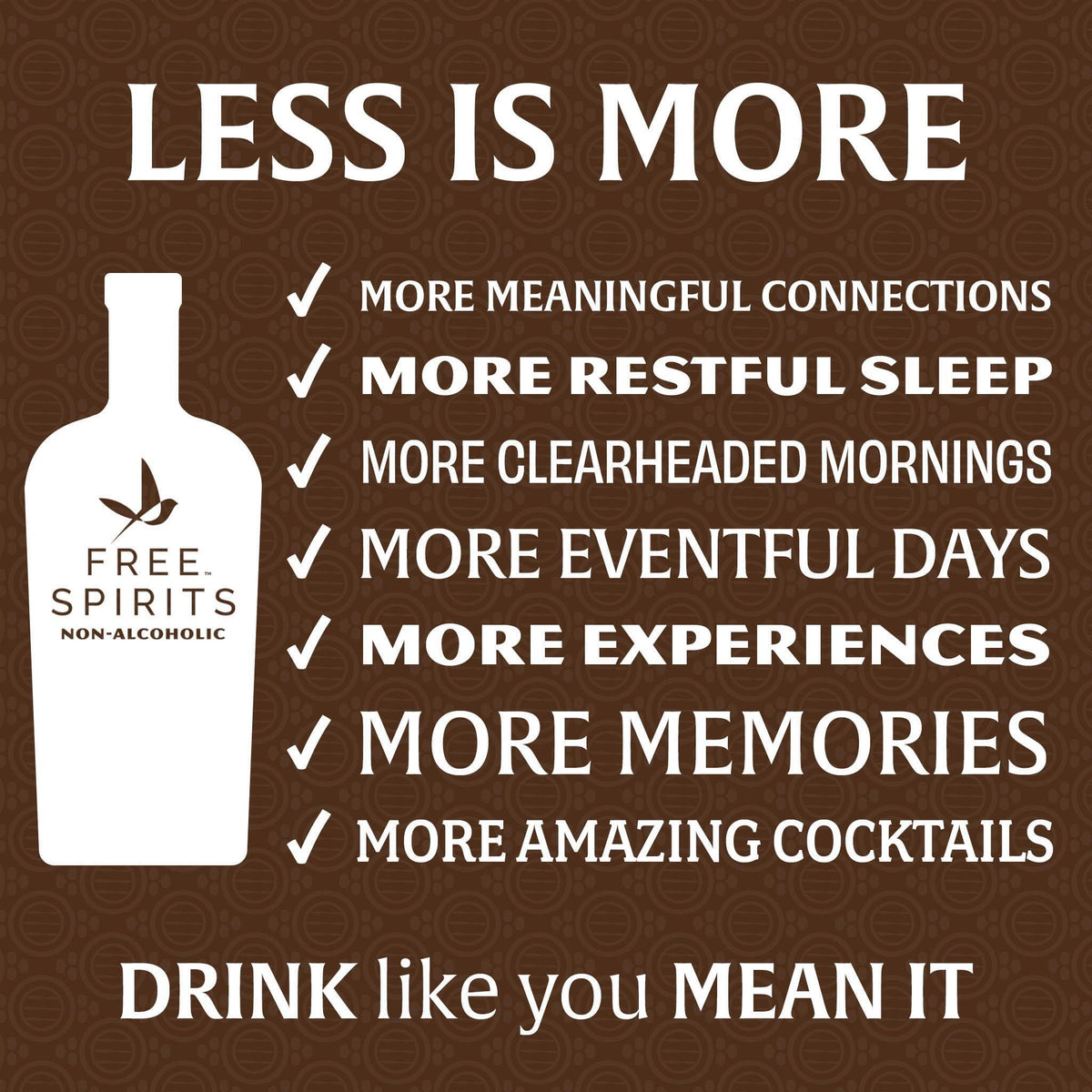 Free Spirits Non-Alcoholic Bourbon Spirit - Award Winning Whiskey Alternative - Low Calorie, Vegan, Gluten-Free with B-Vitamins - Natural Ingredients for Delicious Cocktails - 750 ml Bottle
