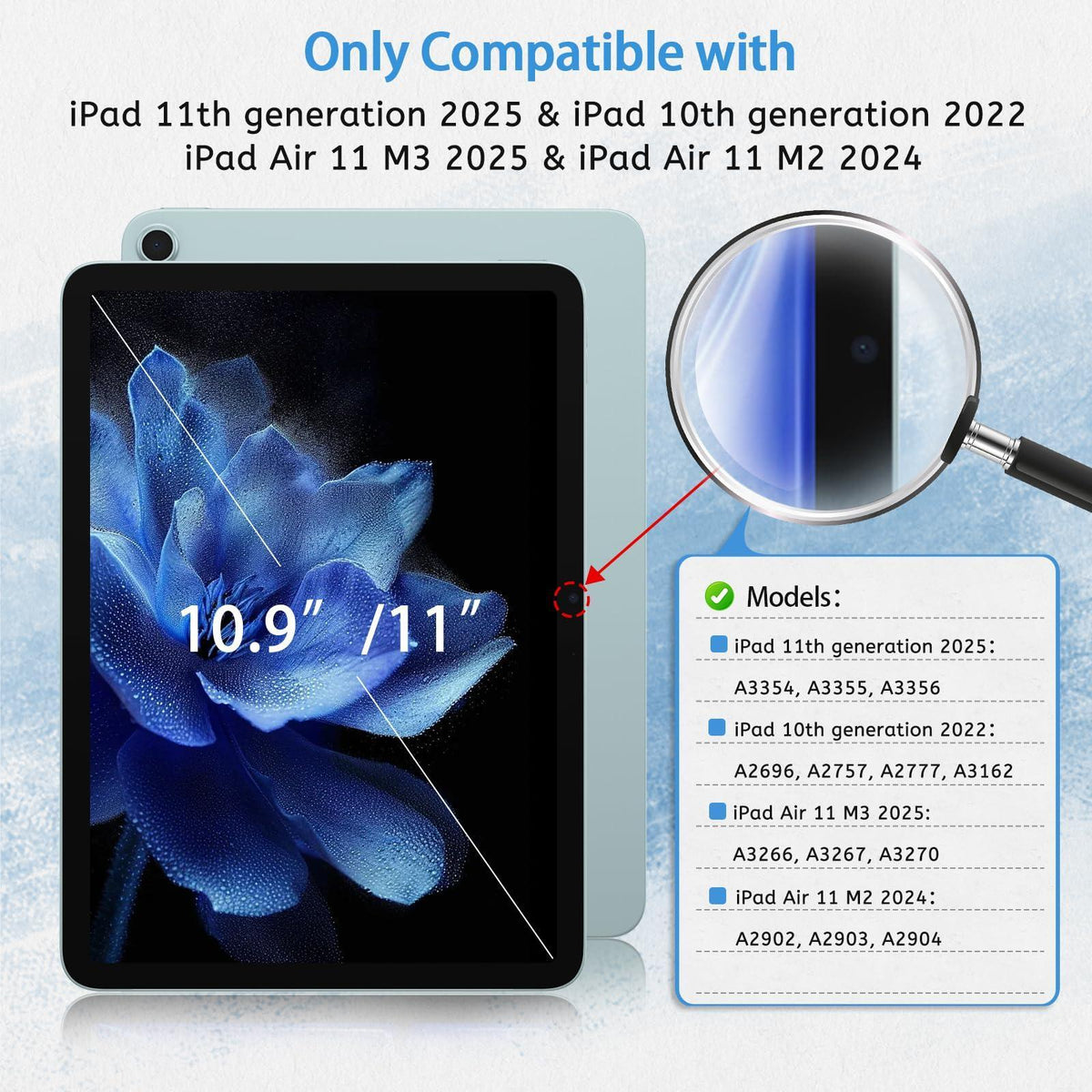 MOBDIK 2 Pack Paperfeel Screen Protector Compatible with iPad A16 11th / 10th Generation (2025/2022) & iPad Air 11 M3 2025 / M2 2024, Crafted for Natural Writing, Less Reflection, Easy Installation