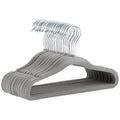 Amazon Basics Kids Velvet, Non-Slip Clothes Hangers (baby/toddler), 11.6 inches (for baby clothes), Pack of 30, Gray