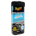 Meguiar's New Car Scent Protectant Wipes - Easy to Use Car Wipes that Protect and Freshen Your Car's Interior - Ideal for Car Detailing & Maintenance - 30 Ct