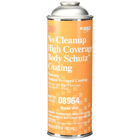3M No Cleanup High Coverage Body Schutz Coating, 08964, 22 fl oz, (Package May vary) , Black