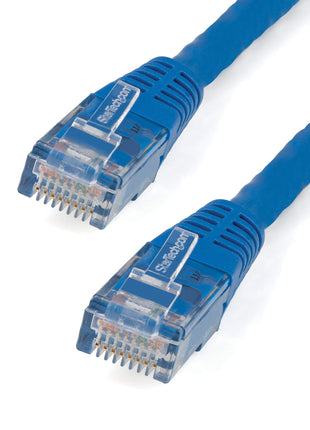 StarTech 7ft CAT6 Ethernet Cable - Blue CAT 6 Gigabit Ethernet Wire -250Mhz 100W PoE RJ45 UTP Molded Network Patch Cord with Strain Relief (C6PATCH7BL)