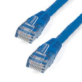 StarTech.com 7ft CAT6 Ethernet Cable - Blue CAT 6 Gigabit Ethernet Wire -650MHz 100W PoE RJ45 UTP Molded Network/Patch Cord w/Strain Relief/Fluke Tested/Wiring is UL Certified/TIA (C6PATCH7BL)