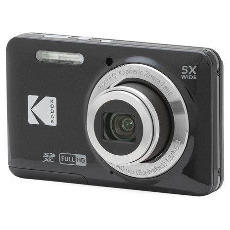 KODAK PIXPRO FZ55-BK 16MP CMOS Sensor Digital Camera 5X Optical Zoom 28mm Wide Angle 1080P Full HD Video 2.7 inch LCD Vlogging Camera (Black)