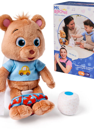 Ms. Rachel Potty Time with Bean, Interactive Plush Animal & Toilet | Plush Bear With Potty Accessories, Makes Training Fun & Easy, Toddler Toys For Girls And Boys Ages 18 Months To 3+