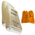 Supa Ant 6x8ft. Welding Blanket Fireproof (Pack of 2) - Heavy Duty Weld Fire Blanket Tools - Welders Cover for Men Curtain with Gloves - Large Welding Gear for Welder Accessories