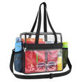 Paxiland Clear Bag for Stadium Events 12x6x12 inches, Clear Tote Bag with Reinforced Strap, Clear HandBag for Sports Concert
