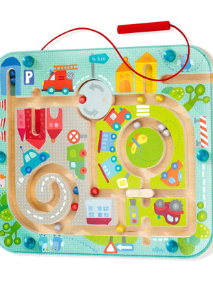 HABA Town Maze Magnetic Busy Board & Travel Toy for Toddlers Ages 2 & Up | Magnetic maze travel activity for toddlers that builds fine motor skills, focus and screen-free learning on the go.
