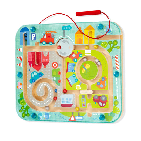 HABA Town Maze Magnetic Busy Board & Travel Toy for Toddlers Ages 2 & Up | Magnetic maze travel activity for toddlers that builds fine motor skills, focus and screen-free learning on the go.