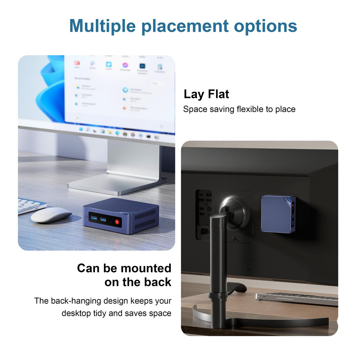 Beelink Mini PC, Mini S12 Pro Intel 12th N100(Up to 3.4GHz), 16GB DDR4 500GB M.2 SSD, Desktop Computers Support 4K Dual HDMI Display/WiFi6/BT5.2/USB3.2/1000Mbps LAN/WOL Home/Office