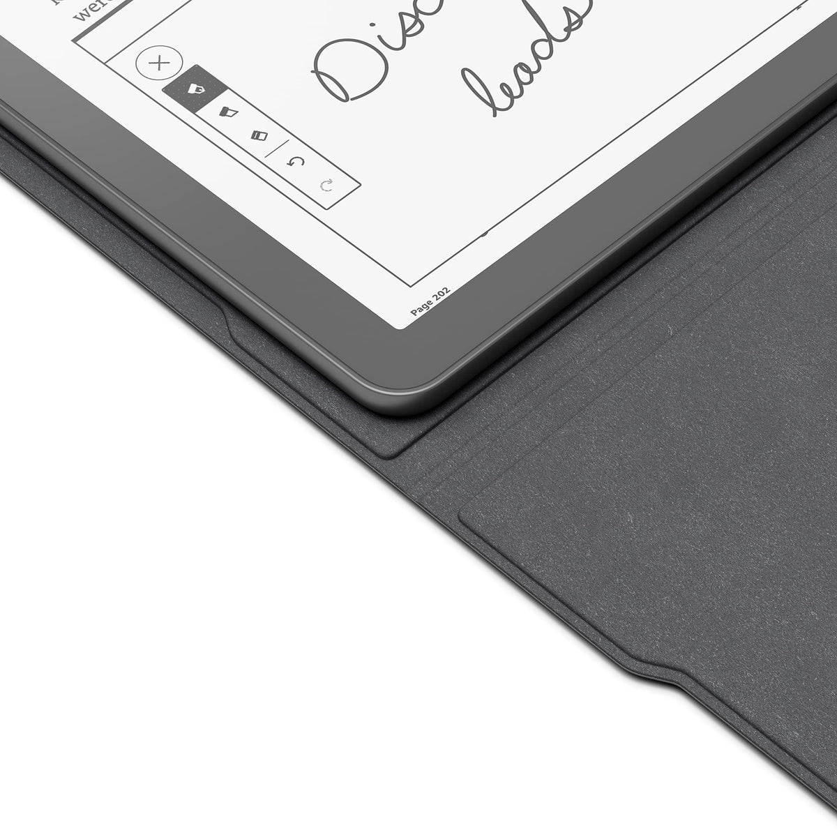 Amazon Kindle Scribe Fabric Folio Cover with Magnetic Attach, Sleek Protective Case - Black
