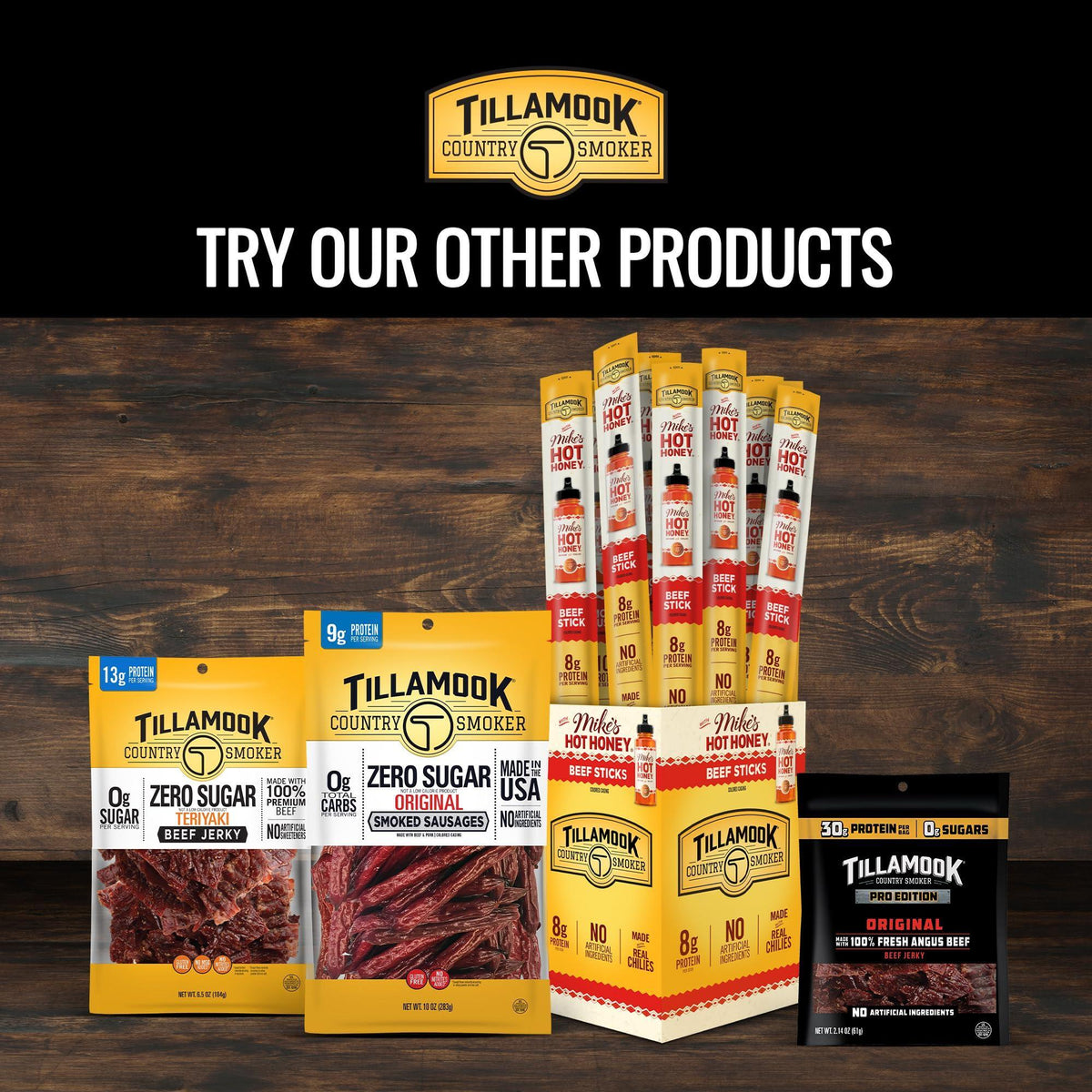 Tillamook Country Smoker Smoked Sausage, Zero Sugar, Original, 16 Ounce (36 Count Meat Sticks Bulk Pack) Real Hardwood Smoked Sausages, Low Carb, High Protein Ready to Eat Keto Snack