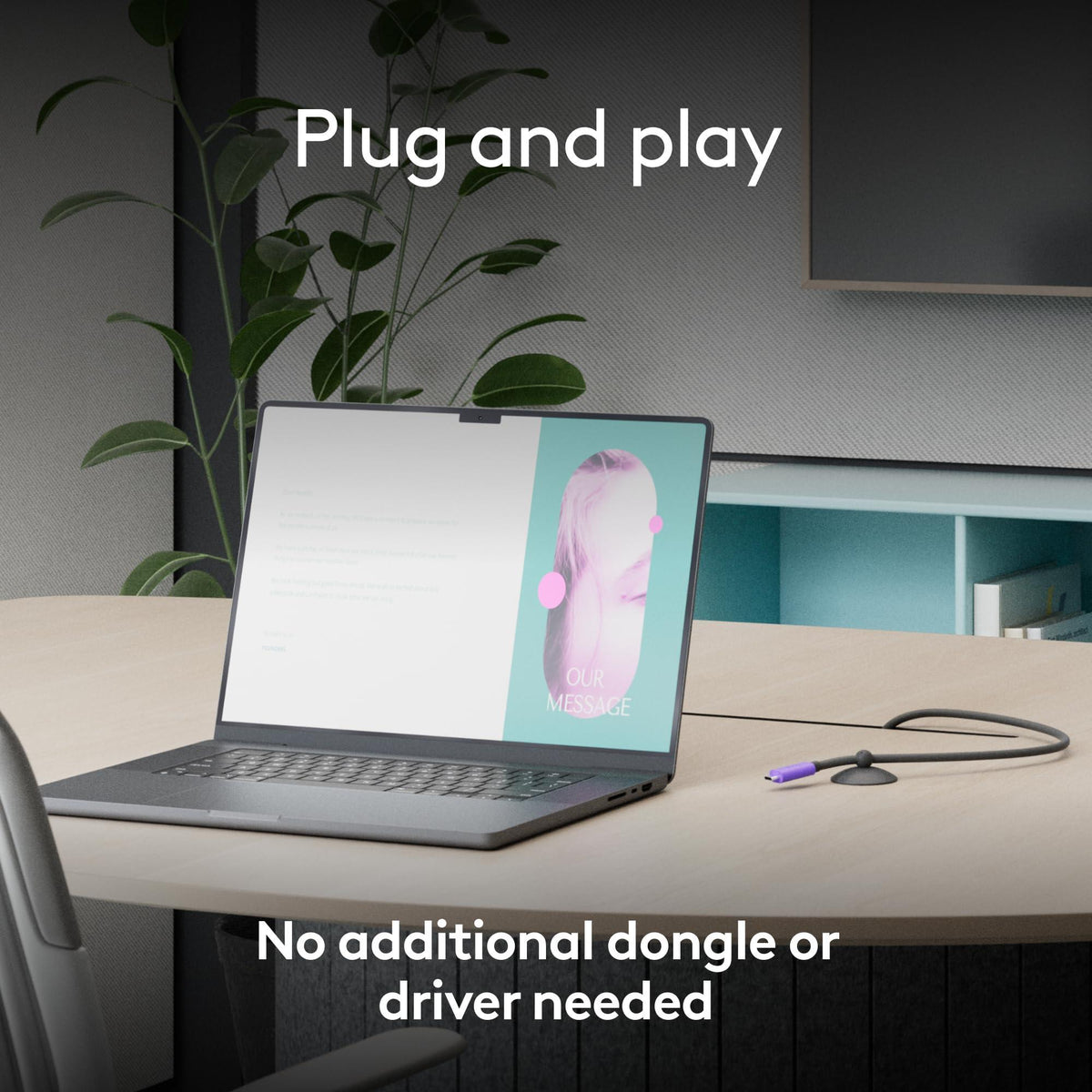 Logitech Active USB Cable | Single-Cable BYOD Connection with MeetUp 2 | Video Conferencing Accessory for Small Rooms